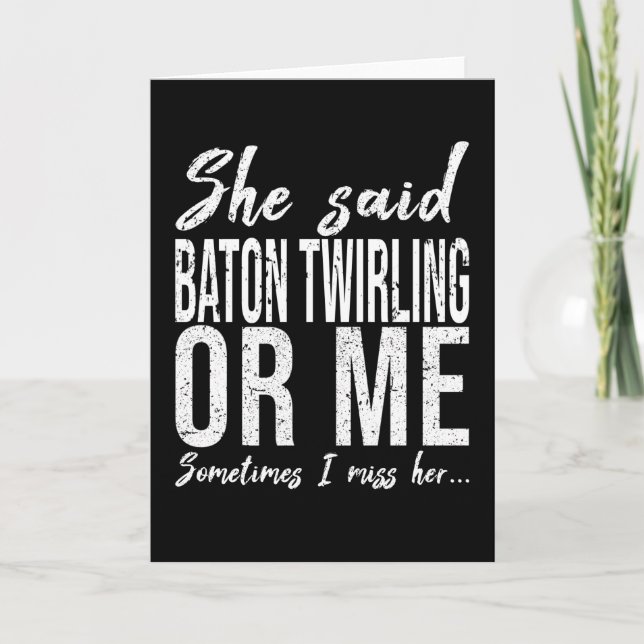 Cartão Presente engraçado de esportes de manuseio de bast (Frente)