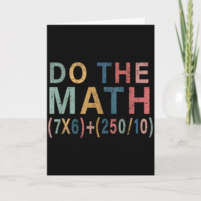 Cartão Presente engraçado de meme de matemática para home (Frente)