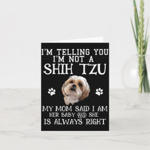Cartão Presente engraçado de Shih Tzu Shihtzu para Mãe Be