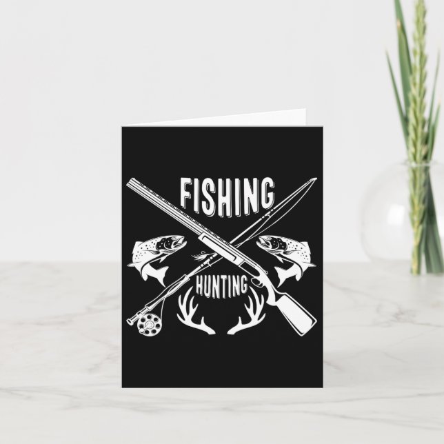 Cartão Presente Engraçado do Dia dos Pais para Pesca e Ca (Frente)
