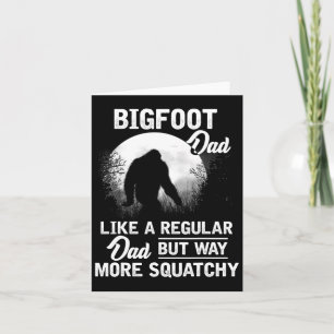 Cartão Presente engraçado do Dia dos Pais Sasquatch Bigfo