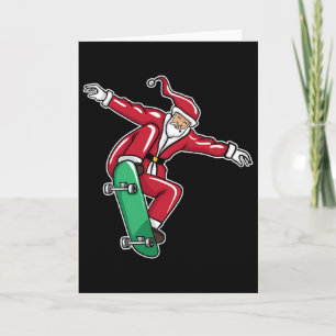 Cartão Presente engraçado do Papai Noel de skate no Natal