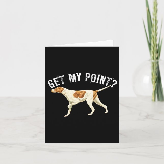 Cartão Presente engraçado para amantes de cães Pointer qu (Frente)
