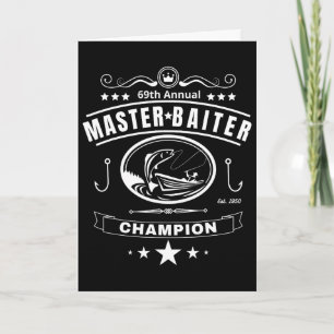 Cartão Presente engraçado para homens campeão de pesca By