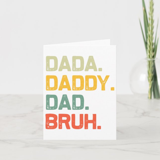 Cartão Presente engraçado para homens Dada Daddy Dad Bruh (Frente)