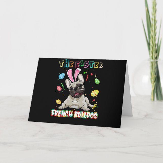 Cartão Presente Frenchie | O Coelho French Bulldog de Pás (Frente)