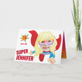 Cartão Presente incrível de aniversário do super herói