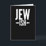 Cartão Presente judeu engraçado para o Bar Mitzvah ou Han<br><div class="desc">Este presente judeu é engraçado para qualquer um que seja apenas um pouco judeu ou talvez meio judeu. Eles podem usar isso em Hanukkah ou Natal como uma piada engraçada enquanto todos os outros têm um suéter de Natal feio. Este engraçado presente judeu diz judeu isca com setas apontando para...</div>