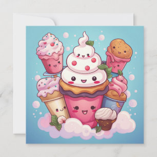Cartão-presente Kawaii Bonito