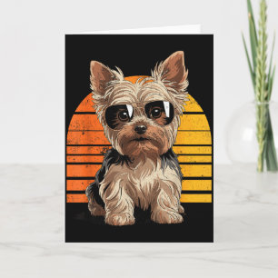 Cartão Presente legal legal yorkie mãe pai presente vinta