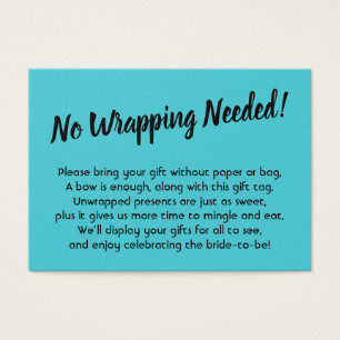 Cartão Presente Mínimo de Bridal Sem Chá Envolv