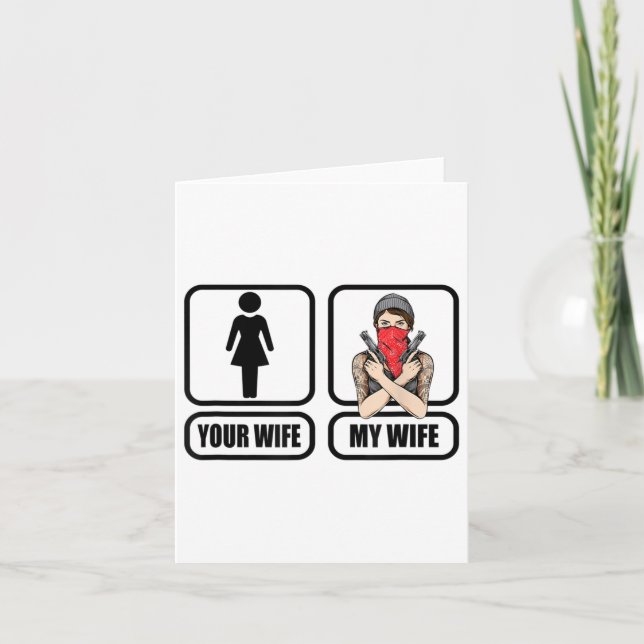 Cartão Presente Para a Esposa - Tatuagem da Minha Esposa  (Frente)