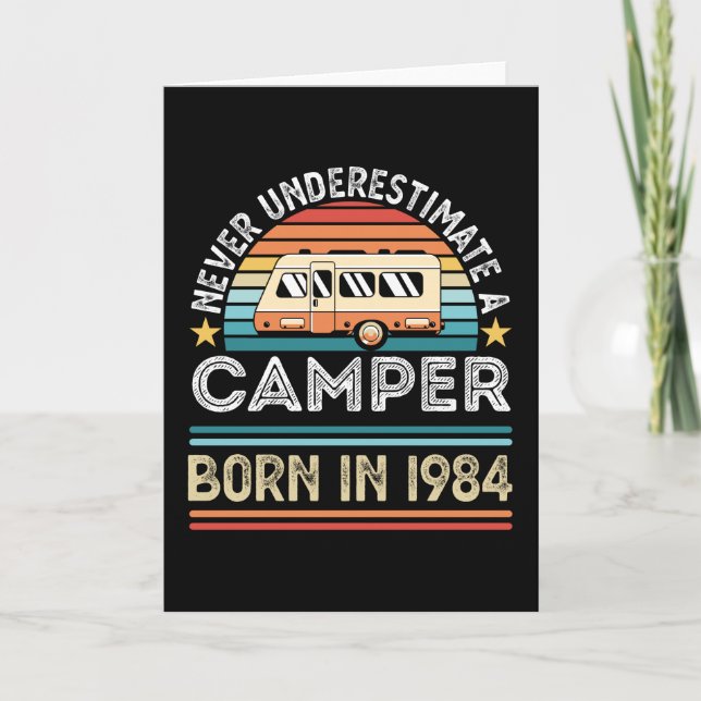 Cartão Presente para acampamento do aniversário de 40 ano (Frente)