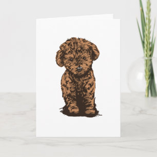 Cartão Presente para Amante de Cachorro Poodle Fofo Dono 