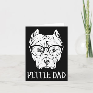 Cartão Presente para Amantes de Cachorro Pitbull Pai Pitt