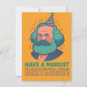 Cartão Presente para amantes de livros que lêem Karl Marx