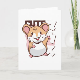 Cartão Presente para animais de ratinho com Hamster de ra
