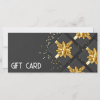 Cartão-presente para caixa-presente preto Festivo 