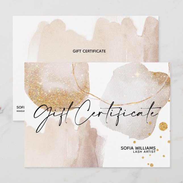 Cartão Presente para Certificado de Abstrato Moder (Frente/Verso)