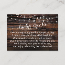 Cartão Presente para Chá de panela de Mão e Luzes