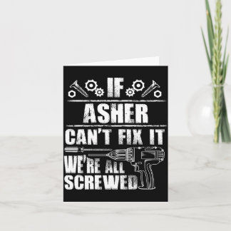 Cartão Presente Personalizado Asher Nome Corrigir Anivers