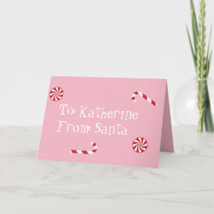 Cartão Presente Personalizado Do Papai Noel Natal Doce Ro