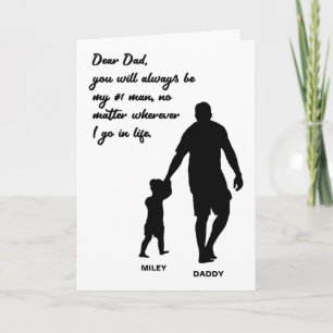 Cartão Presente Personalizado Fofo Para o Papai Da Filha
