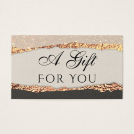 Cartão-presente preto-e-xímer Dourado