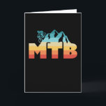 Cartão Presente Retro MTB Ciclismo de Montanha Vintage<br><div class="desc">Design intitulado Presente Retro MTB Ciclismo de Montanha Vintage. Ideal para todos os fãs de mtb. Para todos que amam pedalar,  andar de bicicleta ou bicicleta e explorar ao ar livre. Presente de aniversário ou Natal para homens e mulheres.</div>