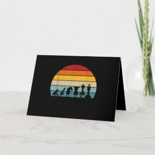 Cartão Presente Retro Vintage Evolução Xadrez Para Um Xad
