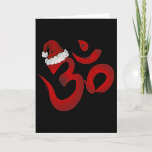 Cartão Presente Únicos do Natal do Yogi Om Chapéu de Papa