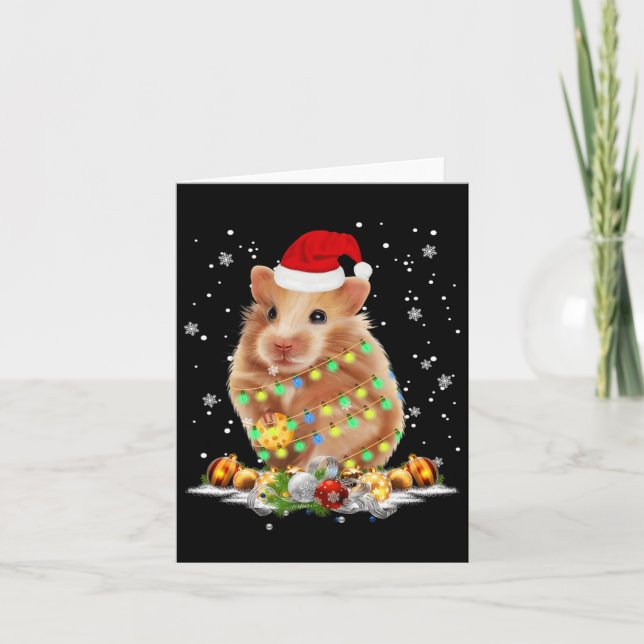 Cartão Presentes Animais de Natal em Árvore de Guiné (Frente)