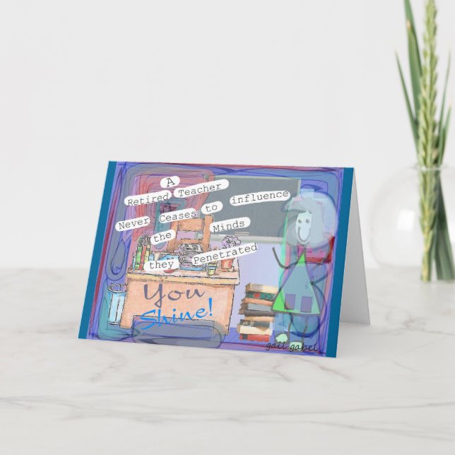 Cartão Presentes aposentados da arte do professor (Frente)