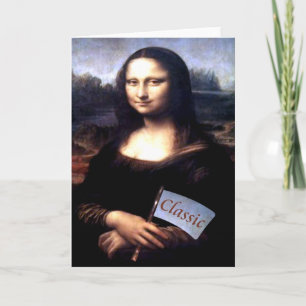 Cartão Presentes Clássicos de Aniversário da Mona Lisa