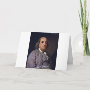 Cartão Presentes com a Citação de Ben Franklin "Ama o Teu