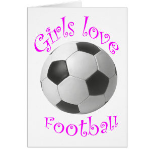 Cartão Presentes da arte do futebol do amor das meninas