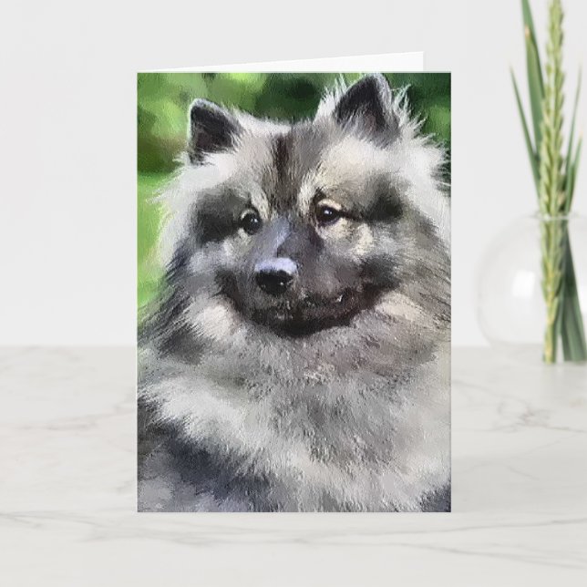 Cartão Presentes da arte do Keeshond (Frente)