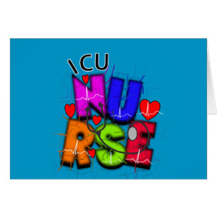 Cartão Presentes da enfermeira de ICU, design artística
