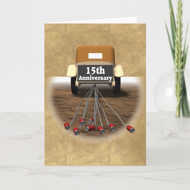 Cartão Presentes de 15º Aniversário de Casamento (Frente)
