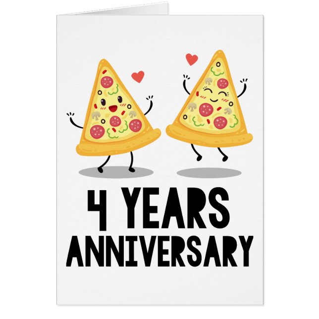 Cartão Presentes de 4 anos (Frente)