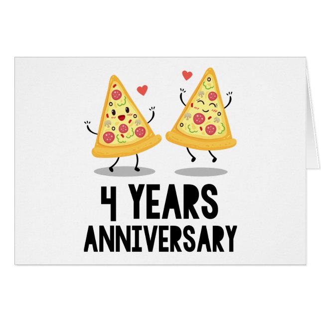 Cartão Presentes de 4 anos (Frente Horizontal)