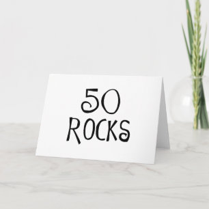 Cartão presentes de 50 anos, 50 ROCKS