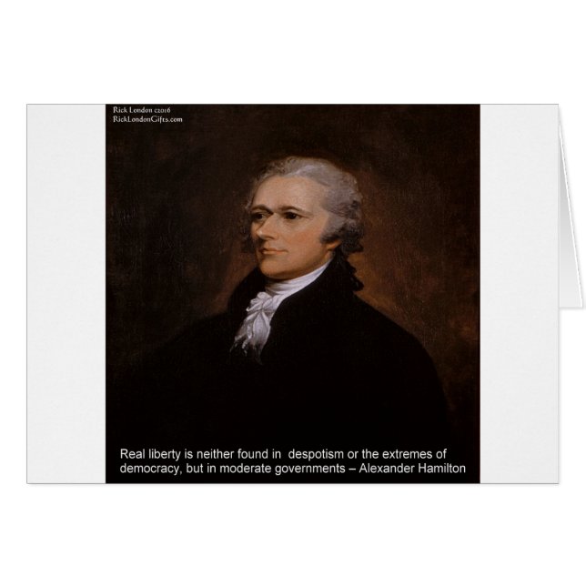 Cartão Presentes de Alexander Hamilton (Frente Horizontal)