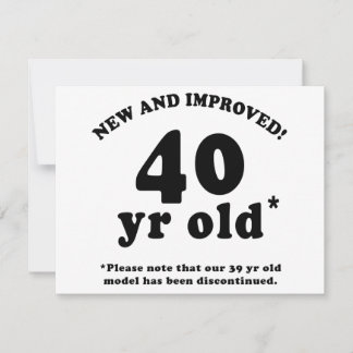 Cartão Presentes de aniversário de 40 anos