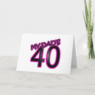 Cartão Presentes de aniversário de 40 anos do pai