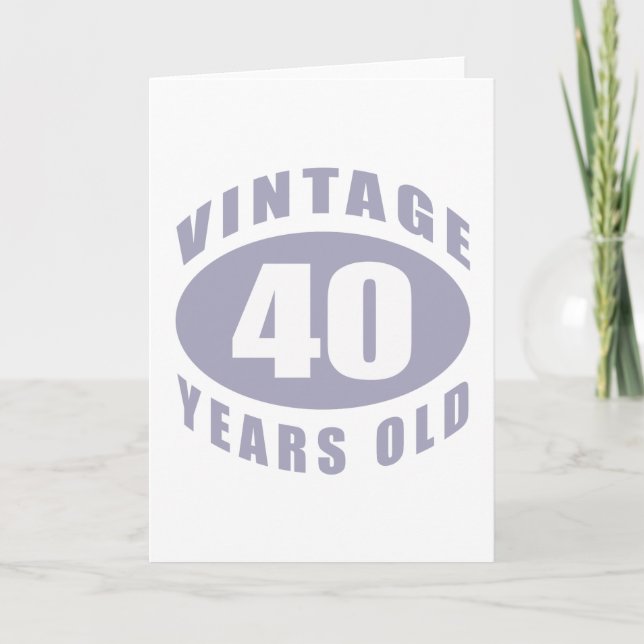 Cartão Presentes De aniversário de 40 anos Para Ele (Frente)