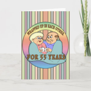 Cartão Presentes de Aniversário de Casamento de 55 Anos