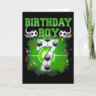 Cartão Presentes de Aniversário de Menino de 7 Anos Fã de
