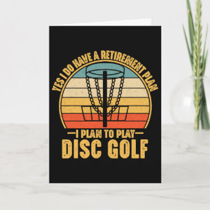 Cartão Presentes de Aposentadoria Para Disc Golfers Engra