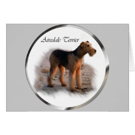 Cartão Presentes de Arte Airedale Terrier